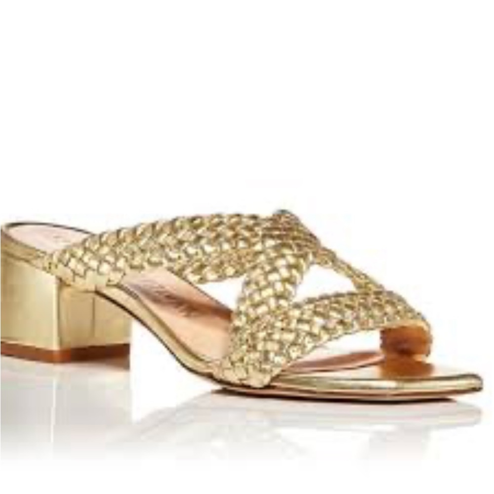 Stuart Weitzman Rosie Block Heel Slide Sandal - G… - image 2